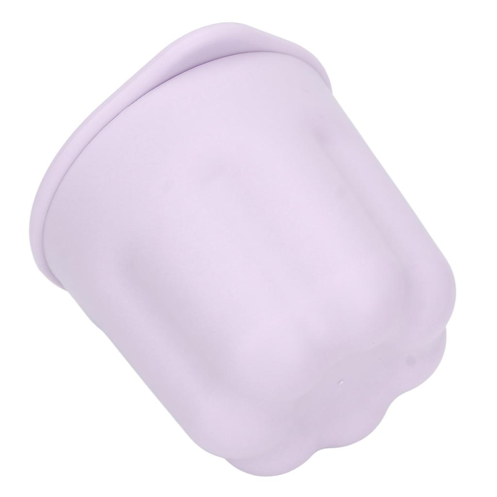 Makeup Brushes Cleansing Box Soft Silicone Nail Art Brushes Washing Tool with Drying Rack Purple