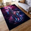 Colorful Saxophone Pattern Carpet with Artistic Galaxy Background Design Suitable for Use As an Anti-slip for Living Room Bedroom Sofas