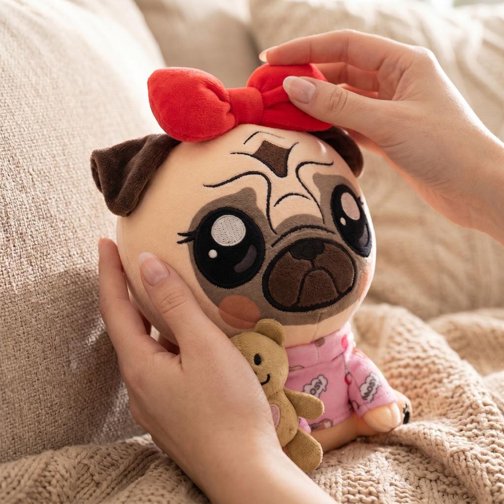Plush Stuffed Animal Soft Toy with Small Teddy Bear Accessory Home Decoration and Playroom Addition Suitable for Kids and Adults Birthday Gift