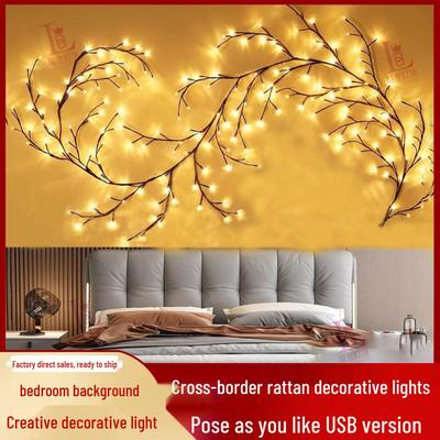 Cross-Border LED Fairy Lights Rattan Branch Decor for Bedroom Atmosphere