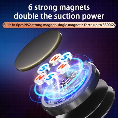 Magnetický Držák na Mobilní Telefon na Volant Auta Design Hřídele Otáčení Automatická Korekce Vhodný pro Všechna Auta