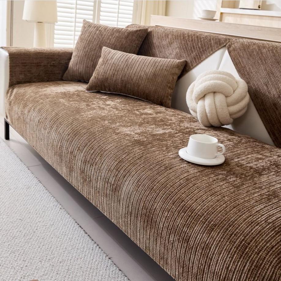 Nordic Chenille Sofa Cover for Living Room Non-Slip Thick Couch Cushion Armchair Seat Mat Corner Sofas Towel