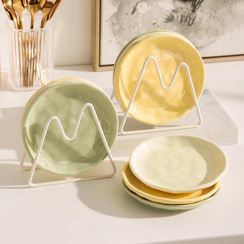 

Stackable Ceramic Dessert/Bone Dish Set with Stand