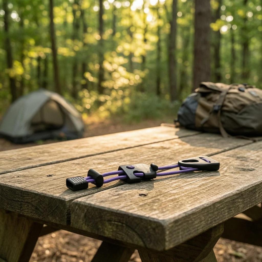 Backpack Accessory Hanger with Elastic Cord Compact for Mountaineering, Hiking