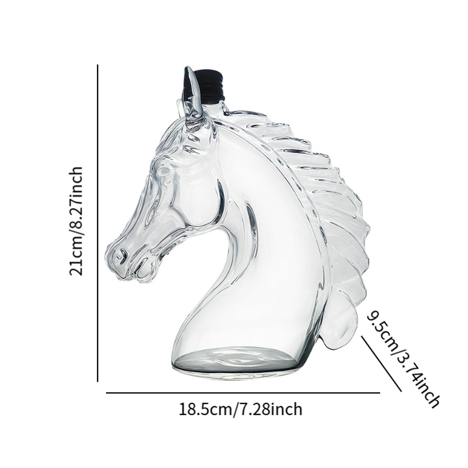 

Пляшка віскі з гравіюванням у формі кінської голови, скляний декантер для віскі, бурбону, бренді, унікальна пляшка для лікеру, подарунок для любителів віскі