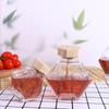 Home Glass with Wooden Dipper Cork Lid Honey Jar Dispenser Storage Container Honey Pot