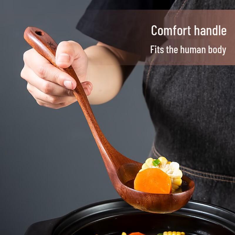 Mei Chu Natural Ebony Wood Kitchen Utensils