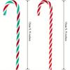 12-Pack Acrylic Candy Cane Ornaments For Christmas Tree - Festive Hanging Decorations For Holiday & New Year Celebrations