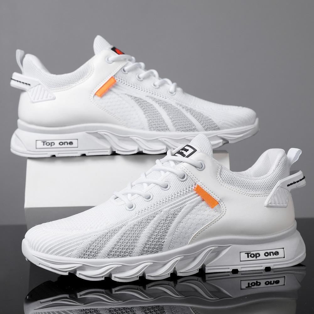 New Fashion Men Sneakers Air Mesh Casual Shoes For Outdoor Lac-Up Men Shoes Lightweight Vulcanize Shoes Walking Sneakers