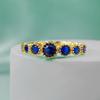 Lulu Tong S925 Silber Rubin Saphir Ring – Trendiger kalter Modestil