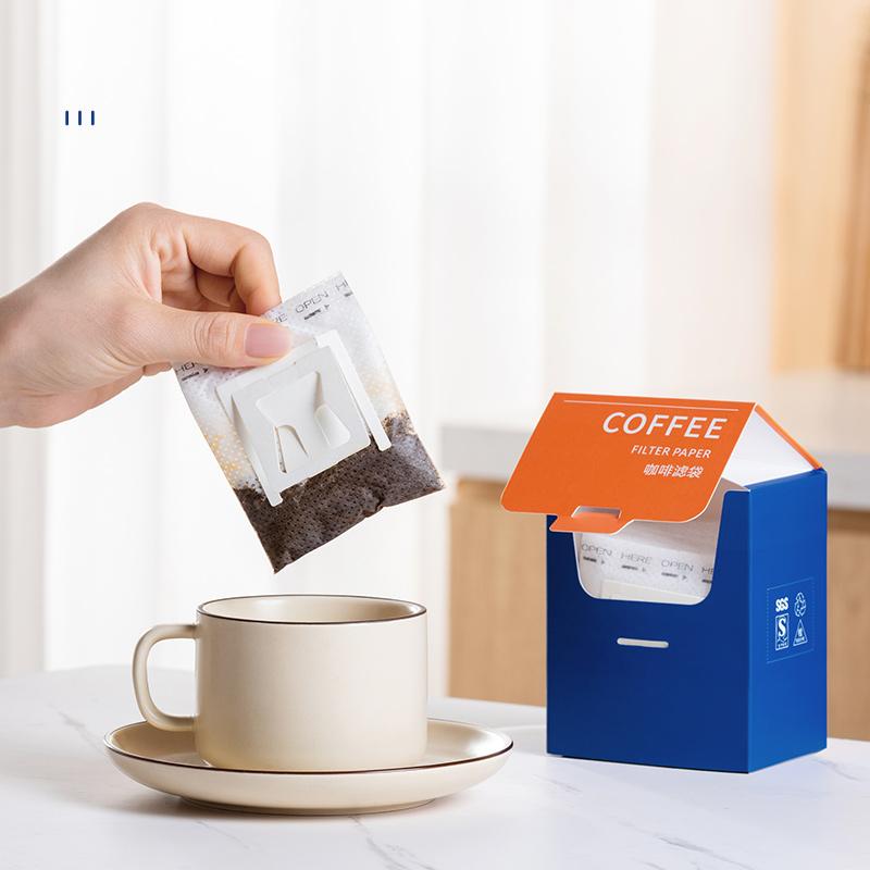 Coffee Filter Paper Bags Boxed Disposable Filter Paper Bag with Handle Hanging Ear Office Household Espresso Coffee Accessories