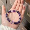 Retro Purple Amethyst Beaded Bracelet: Versatile Handcrafted Luxury Jewelry