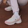 Skechers DLites 1.0 Fabric Synthetic Leather Milk Tea Bear Peach Women Sneakers White Pink 149906-PKYL