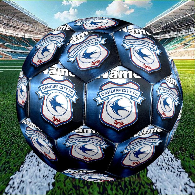 Custom Name Personalized Cardiff City FC Print Size 5 Soccer Ball Training & Match Football, for Team, Kicking, Gift for Football Enthusiasts