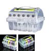 Fishing Tackle Box 6 Compartments Fishing Accessories Line Hook Storage Case Double Sided Fishing Tool Organizers Box