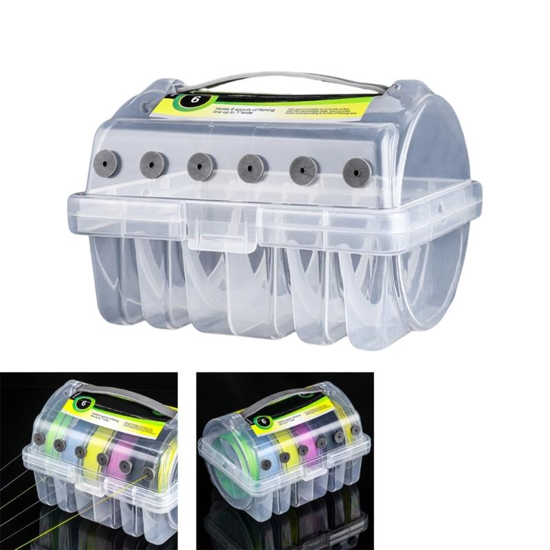 Fishing Tackle Box 6 Compartments Fishing Accessories Line Hook Storage Case Double Sided Fishing Tool Organizers Box