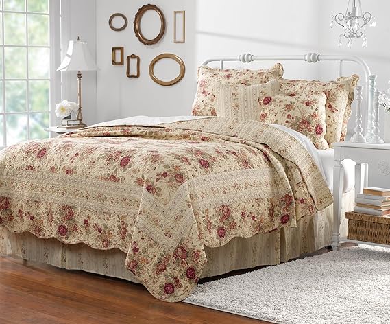 

Cotton Heirloom Quilt Set, 5-Piece, King/California King, Ecru екрю