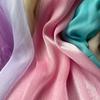 Silver Silk Sheer Crepe Chiffon Fabric Thin Crinkled Shiny Tulle For DIY Sewing Costume Shirts Wedding Party Backdrop Decoration