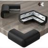 Noir - 10 Pièces Protecteurs d'Angle en Caoutchouc - Grand Coussin Pour une Protection Maximale du Bébé - Protecteur d'Angle de Table - Pré-appliqué Avec Adhésif Double Face 3m