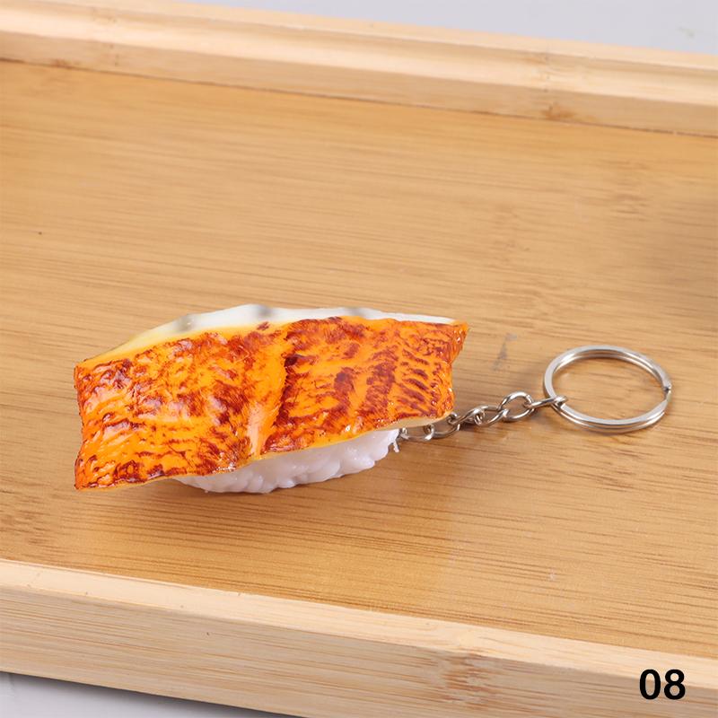 Buy Simulation Fake Sushi Keychain Fun Keychain Rice Ball Salmon Model ...