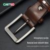 CARTELO Men's Genuine Leather Pin Buckle Belt