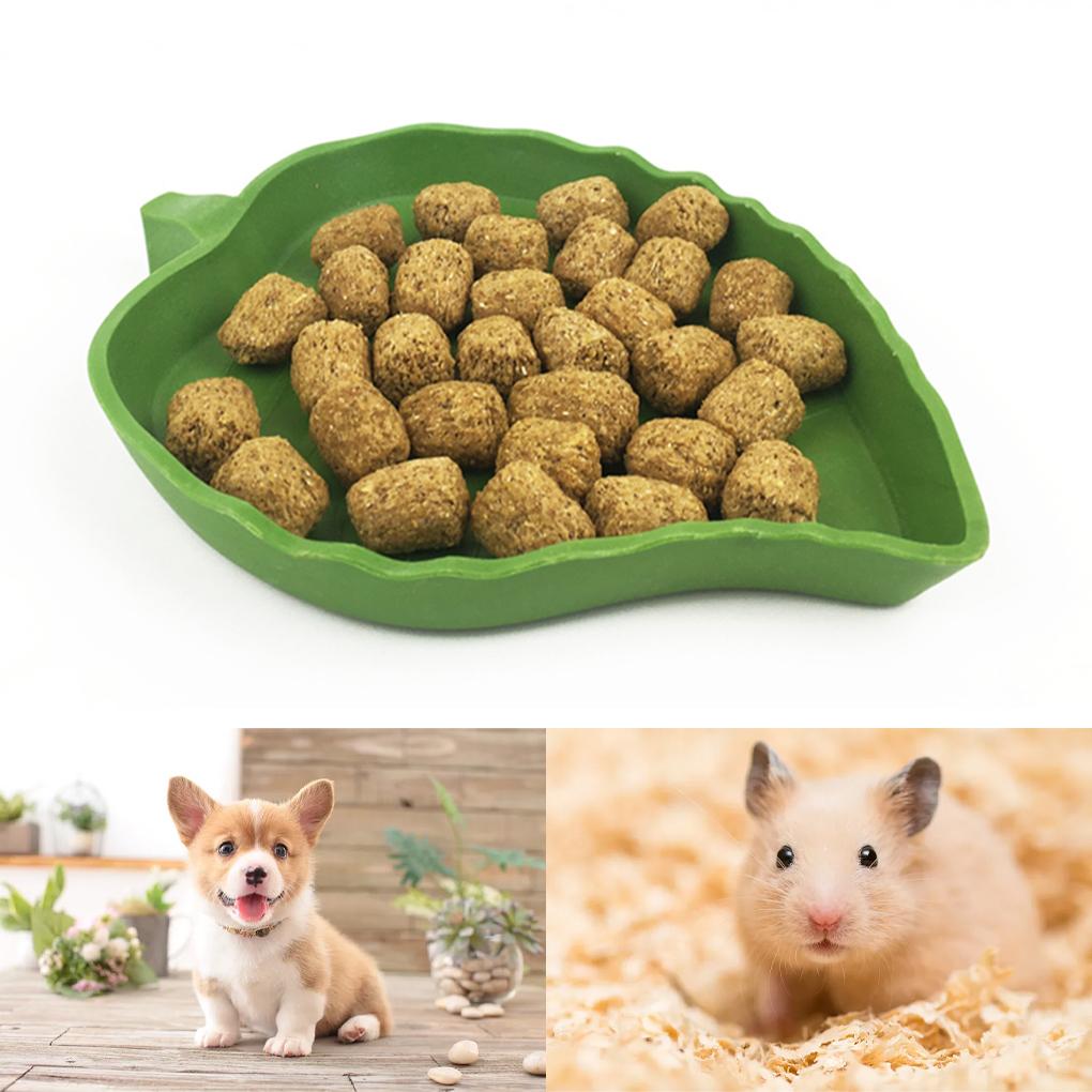 Healthy Feed For Pets Durable Plastic Bowl With Easy To Clean Drinking Bowl Dish Reptile Water Bowl Pet Bowl Feeder Small Leaf Style