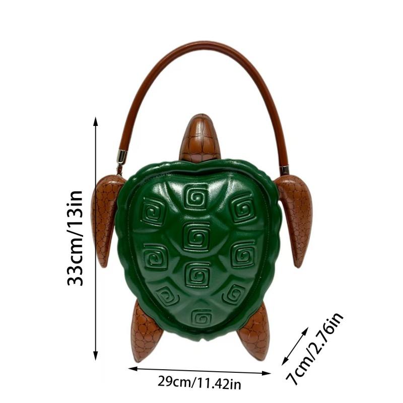 Unique 3D Turtle Shaped Handbag Fashionable Creative Animal Shoulder Bag Funny Crossbody Bag for Women