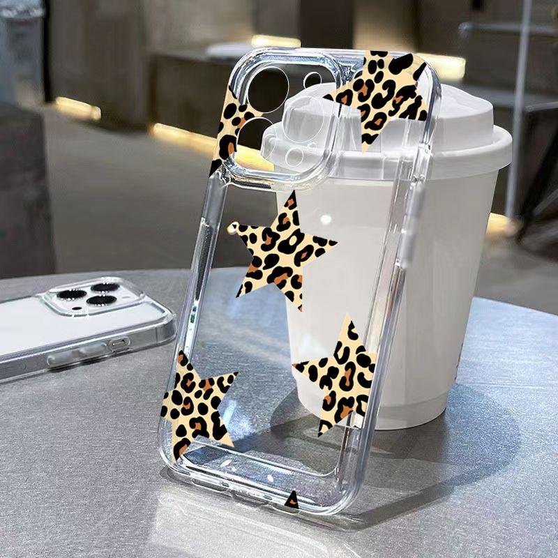 

Leopard Print Heart Print Phone Case for iPhone 17 16 15 14 13 12 11 16E Series Pro Max Plus Double Layer Protection iphone 16 Pro