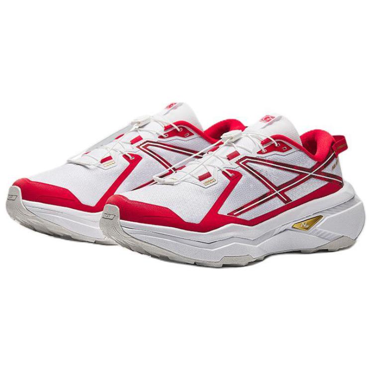 

New Anta Hunter Fury 2 Slip Resistant Coverage Cushioning Low Top Trail Running Shoes Men s White Gray Red 112515502AS-1 41