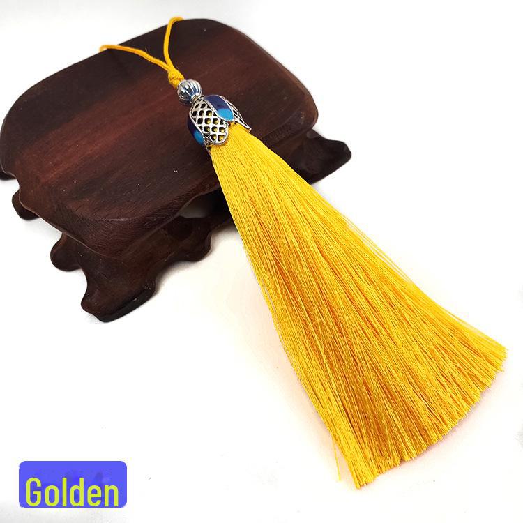 Cloisonné Blue Tassel Crown & Bookmark Accessory