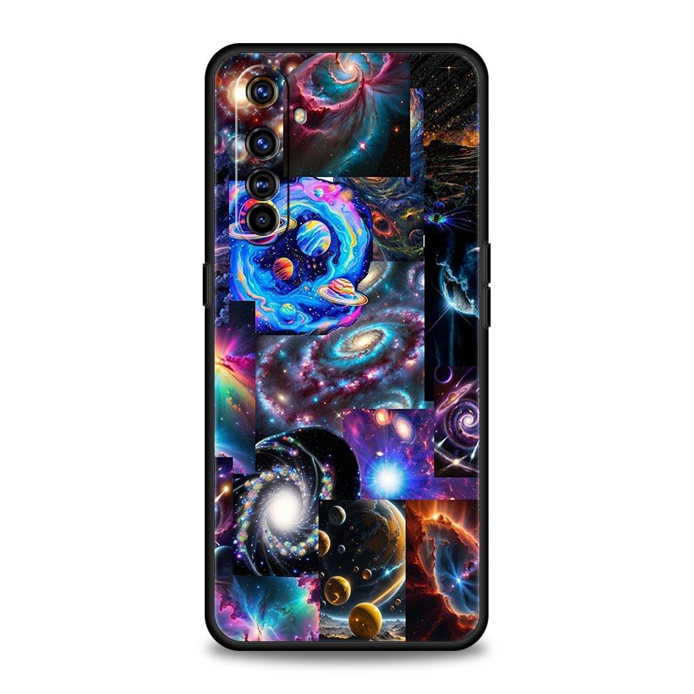 Universe Starry Sky Moon Soft TPU For Realme 13 12 11 10 9 Pro Plus GT3 GT2 C21 C25 C35 C53 C55 C67 Pro 5G Phone Case Cover Bags