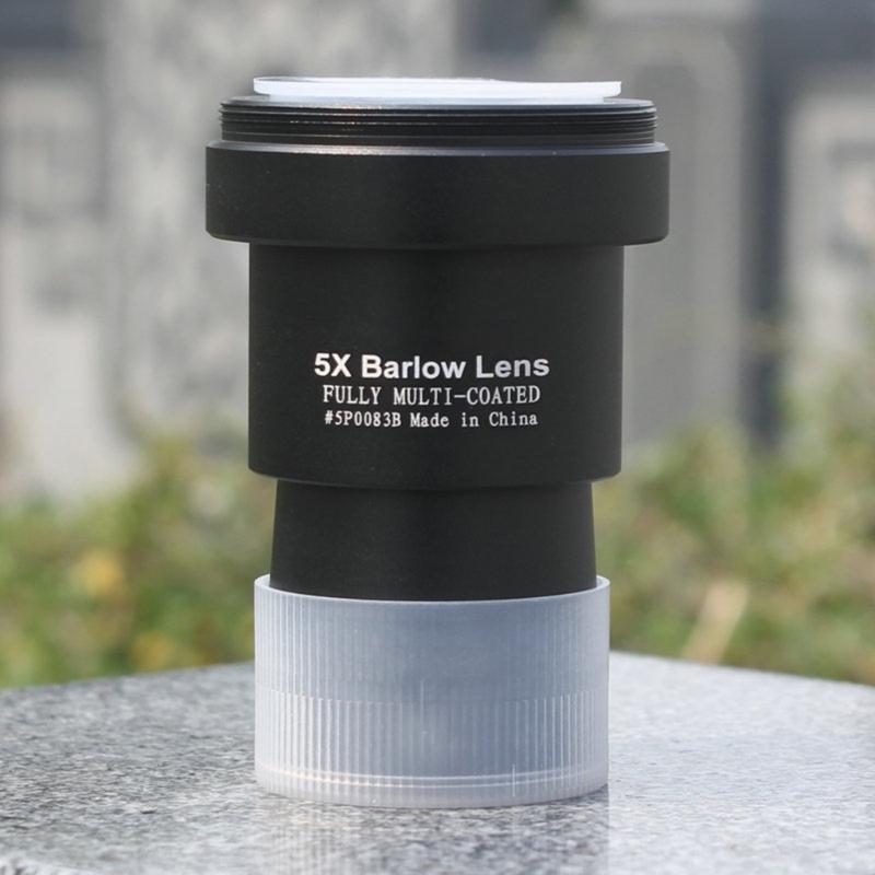 5Xs Barlow Lens 1.25" Metal Fully Coated Focal Length Extender for Astronomical Telescopes with Camera Thread Accessories