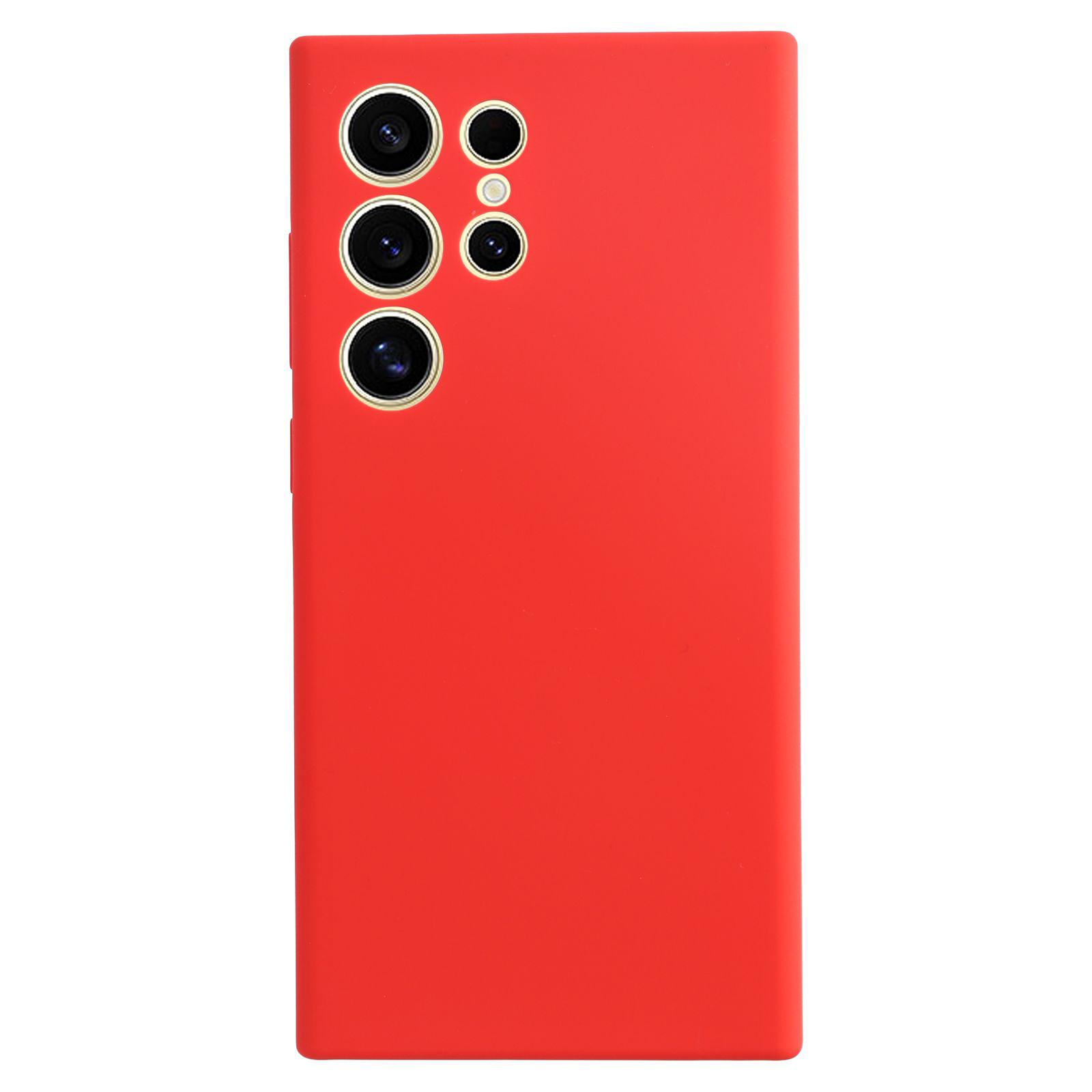 

Для Samsung Galaxy S24 Ultra Чехол Силиконовый Противоударный Защитный Чехол для Телефона Red