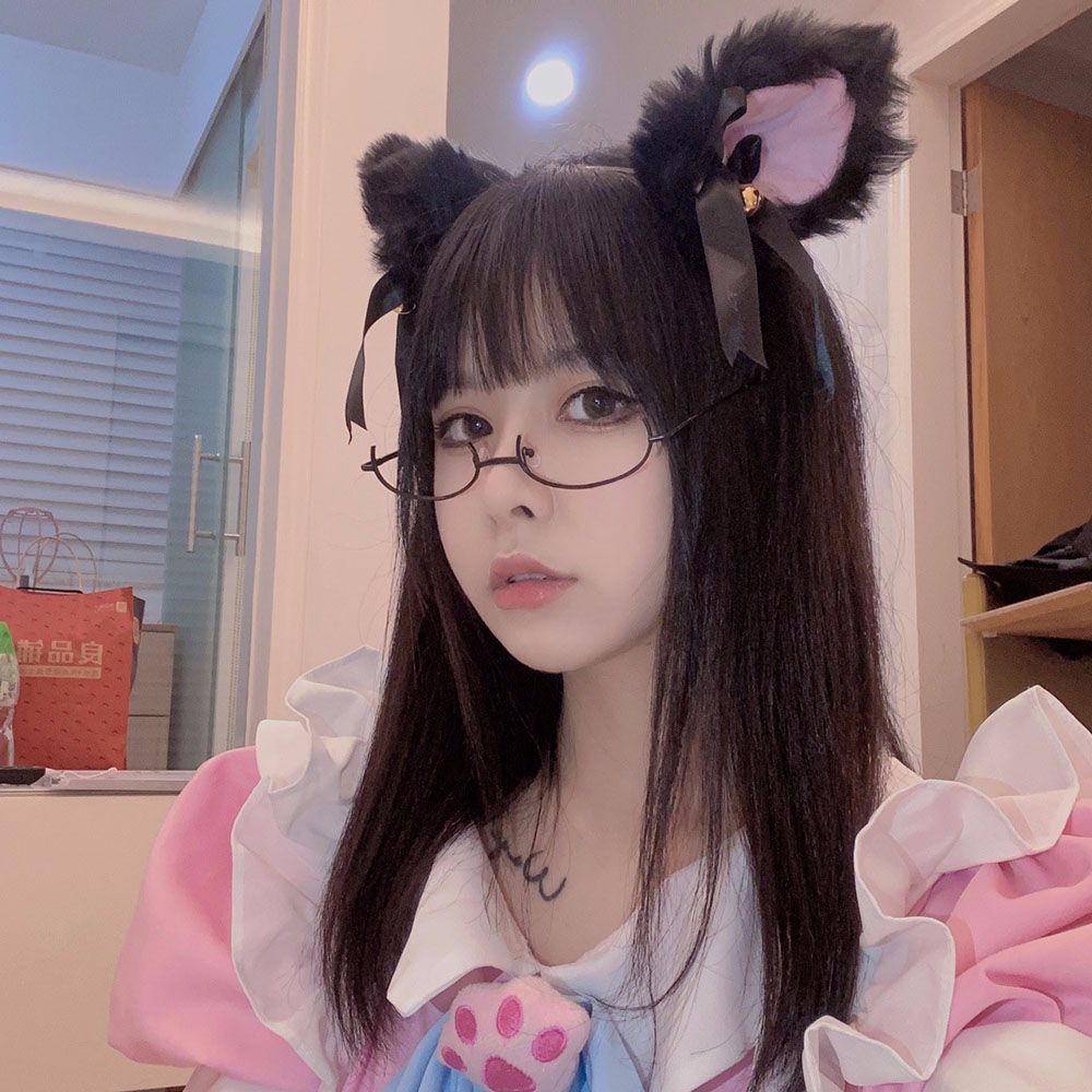 Female Cosplay Spectacle Frames Oval Glasses Frame Half Frames Glasses Frame Photography Decoration