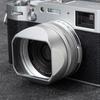For Fujifilm X100V X100VI Square Camera Lens Hood Metal Screw-in Lens Hood Lens Cap Replaces Photography Accessories