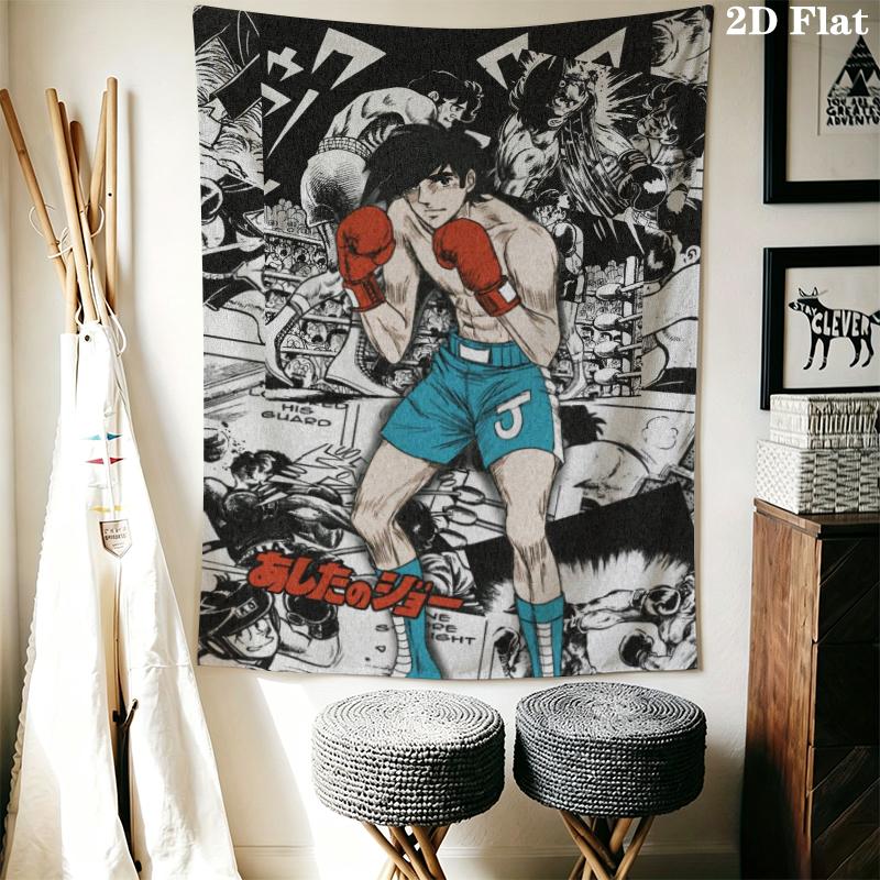 Ashita No Joe Wall Tapestry Aesthetic Wall Hanging Printed Fabric Blanket Decorative Tapestries for Bedroom Living Room Home Decor