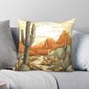 Arizona Desert Blooming Cactuses Square Pillowcase Polyester Linen Velvet Creative Zip Decor Pillow Case Home Cushion Case X