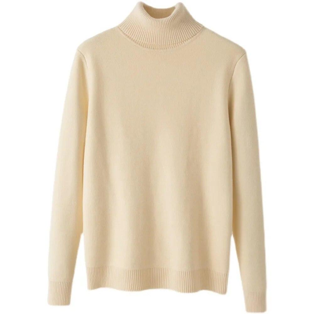 Women's Fashion Insulated Velvet Sweater with Collar, Korean  Warm Knitted Lined Pullover, Thin Top, Winter Knitwear