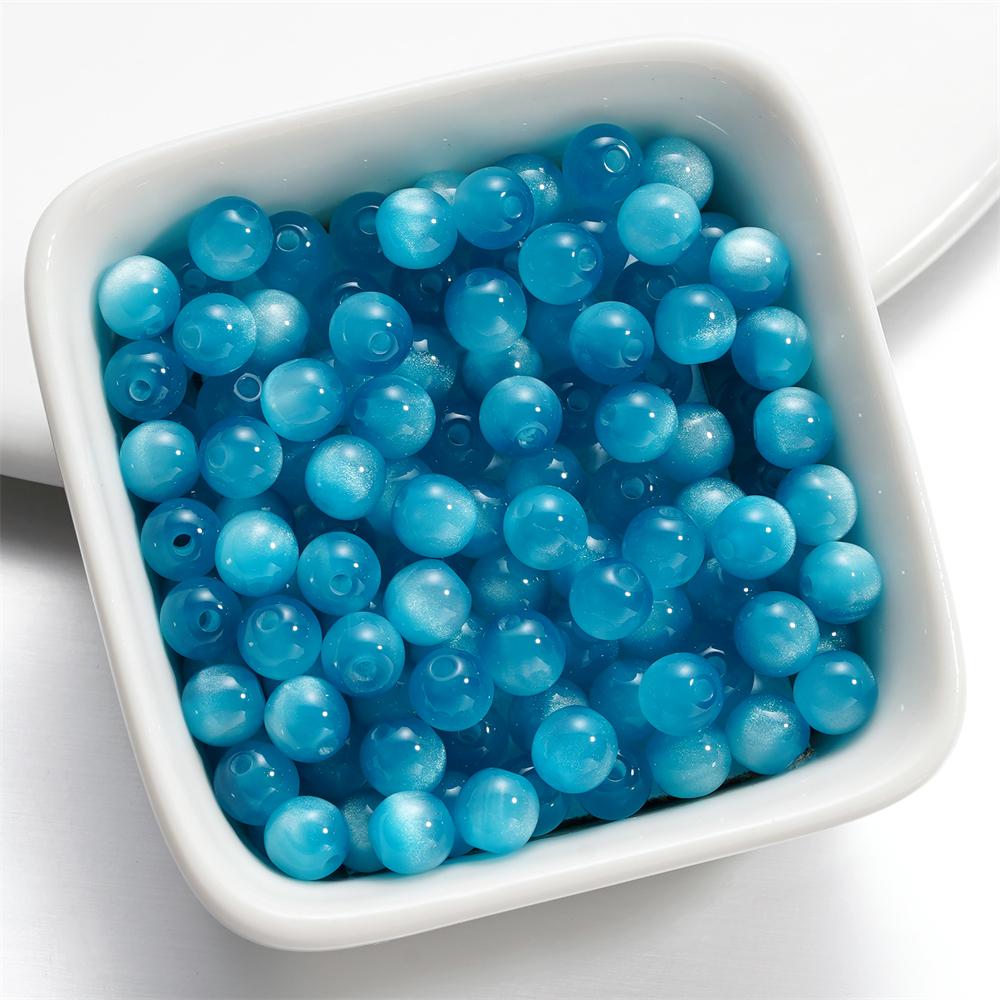 10pcs/lot 6mm Resin Cat Eye Shape Bead Loose Spacer Charms Beads for Jewelry Making DIY Cute Bracelet Necklace Earring Supplies