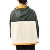 Vans Patchwork Hooded Pullover Sweatshirt Women Tops Green VN0A7YGXYQW