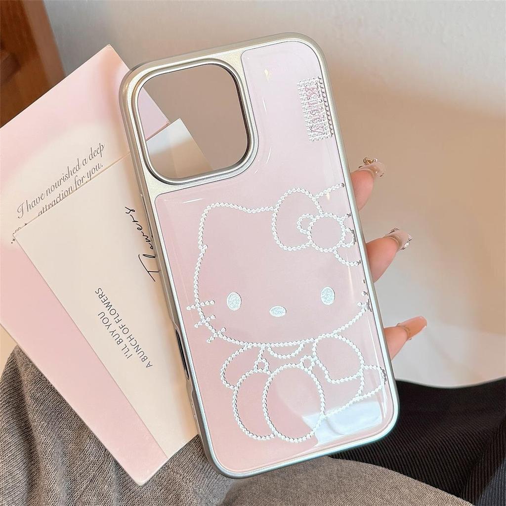 Gilded iPhone 16 Case 15Promax Pink Cartoon Cat 14 Apple 1