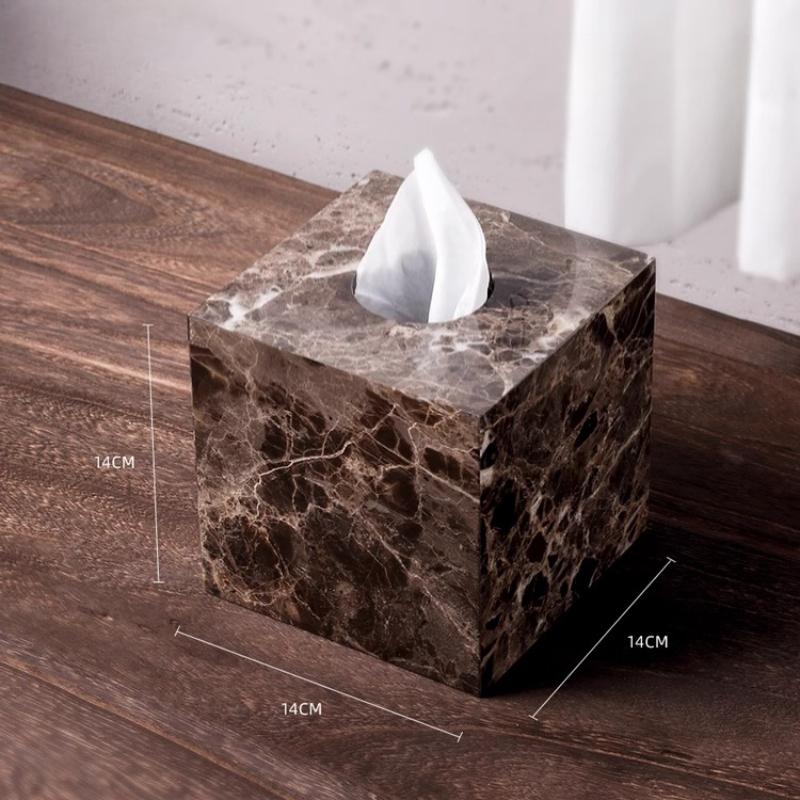 

Легкий роскошный натуральный мрамор квадратная бумажная коробка дизайн орнамент креативный домашний настольный высококачественный декор для салфеток