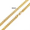 2023NK Gold Stainless Steel Unisex Hip Hop Long Necklace, Vacuum Electroplated