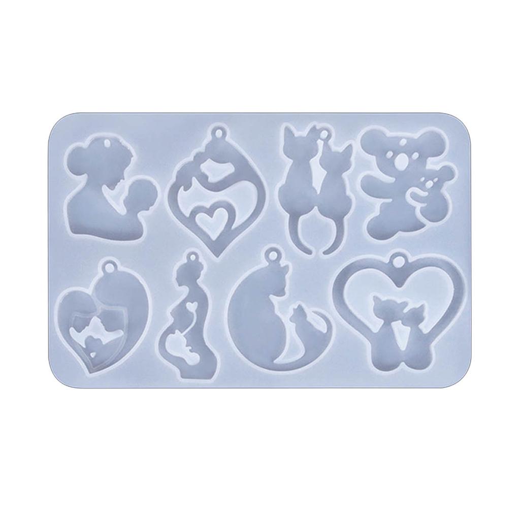 Silicone Earrings Mold Epoxy Resin Mould Jewelry Casting Tools Ear Adorments Molds for DIY Ear Drop Pendants Charm