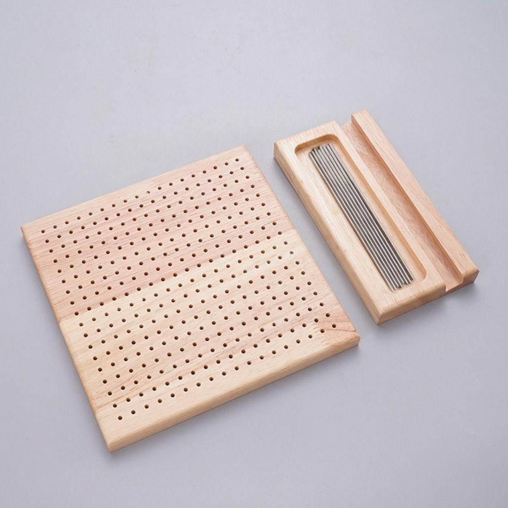 DIY Häkel-Blocking-Bretter Quadratisch Holz Strick-Blocking-Matte Wiederverwendbar Handgefertigt Tonbasis Steckerbrett Handarbeit