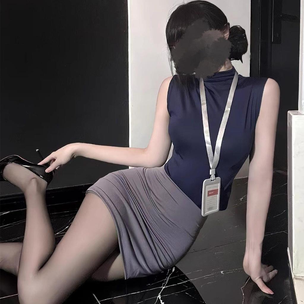 Seductive Bodycon Skirt Uniform Cosplay Set: Pure Desire and Passionate Ambiance