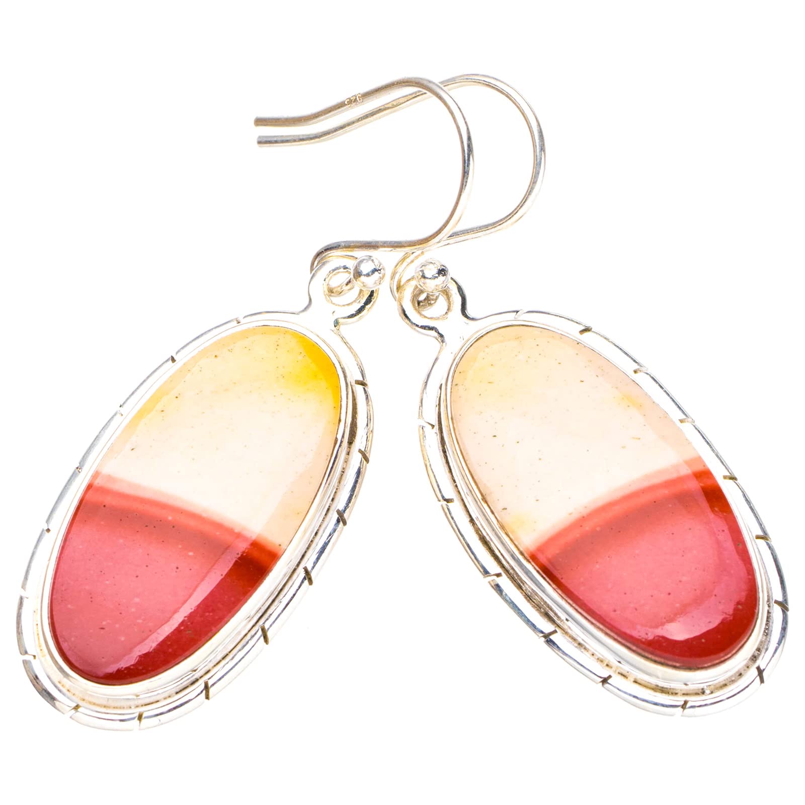 

StarGems® Natural Royal Imperial Jasper Handmade 925 Sterling Silver Earrings 1.75 E6038