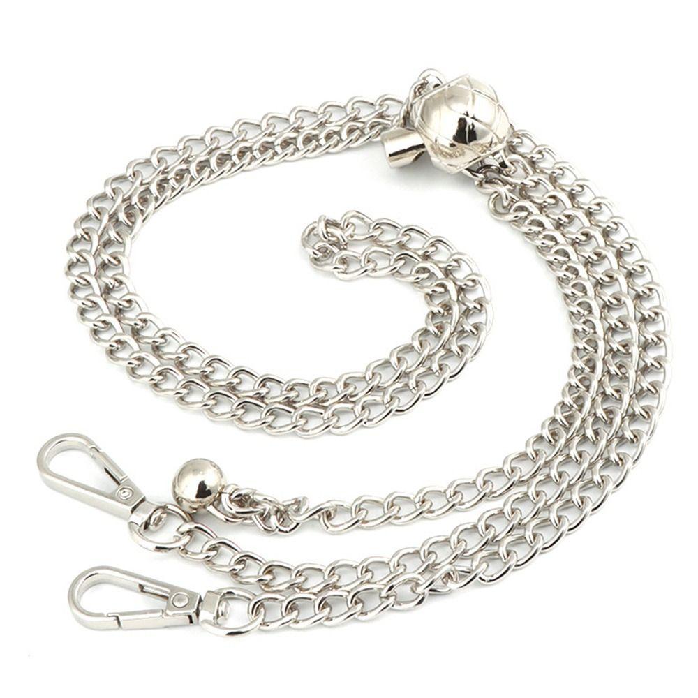 111cm DIY Metal Purse Chain Strap Handle Replacement for Handbag Shoulder Crossbody Bag Chain Strap with Length Adjustable Ball