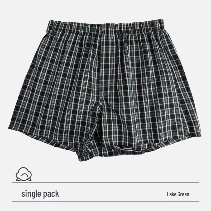 

LangSha Men s Loose Plaid Boxer Shorts L