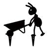 Metal Ant Garden Stake Decorative Mouse with Scissors Sign Black Ant Silhouette Sign with Stake for Patio Yard Lawn Art Decoration